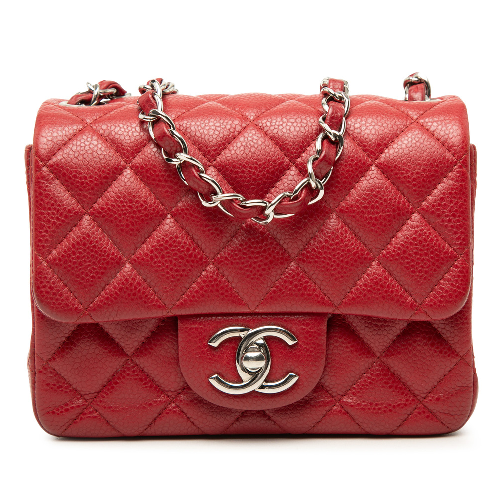 Pre-Loved Chanel Mini Square Classic Caviar Single Flap
